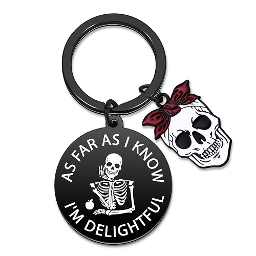 Goth Gifts for Women Gothic Keychain Skull Keychain for Teens