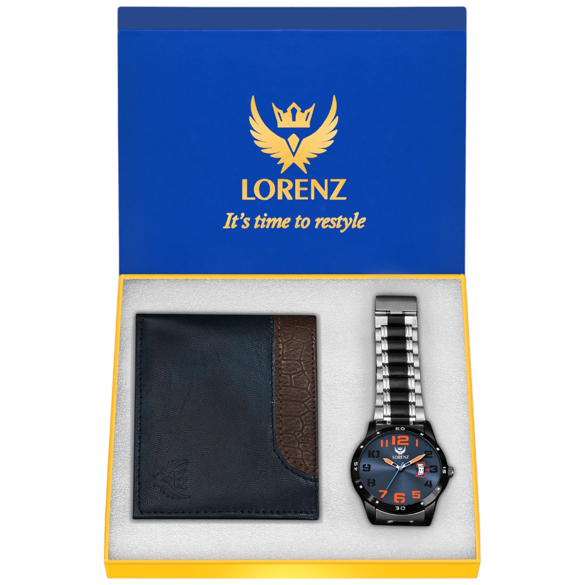 LORENZ Combo of Blue Dial Watch & Blue Wallet Gift Combo Box for Men and Boys | CM-3048WL-28 (B08DL1PWQX) Amazon Price History, Amazon Price Tracker