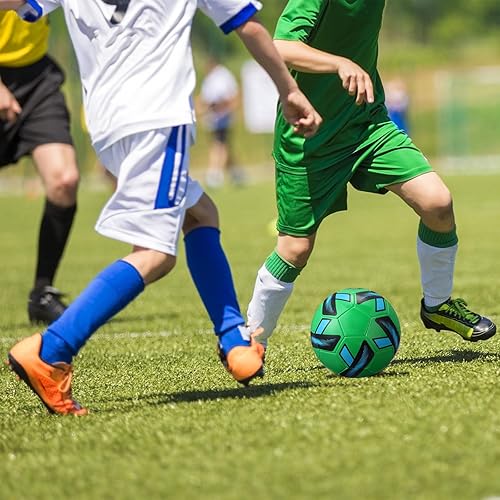 Miniatura 6 de 18 pelotas de fútbol con 4 bombas, pelotas de fútbol deportivas, tamaño oficial, fútbol para interiores y exteriores, para niños, adolescentes,