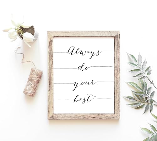 Miniatura 4 de Always Do Your Best Calligraphy Art Print - Unframed - 8x10  Inspirational Quote  Elegant and Motivational Wall Art  Perfect for Home Office, Study,