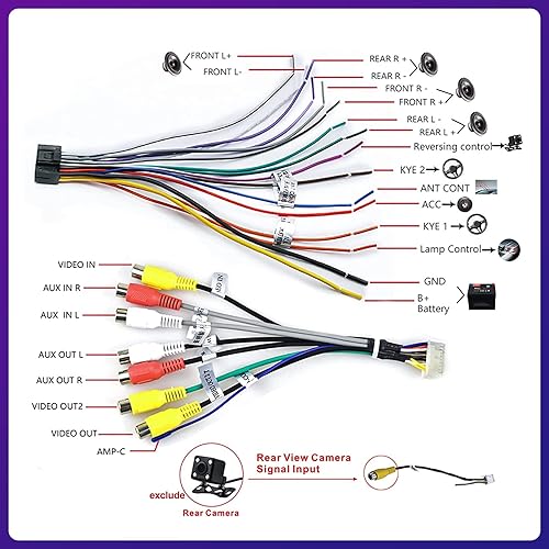 Miniatura 9 de Android doble DIN 10 pulgadas pantalla táctil Bluetooth coche estéreo con navegación GPS, Bluetooth y radio FM cámara de respaldo, Steeling Wheel
