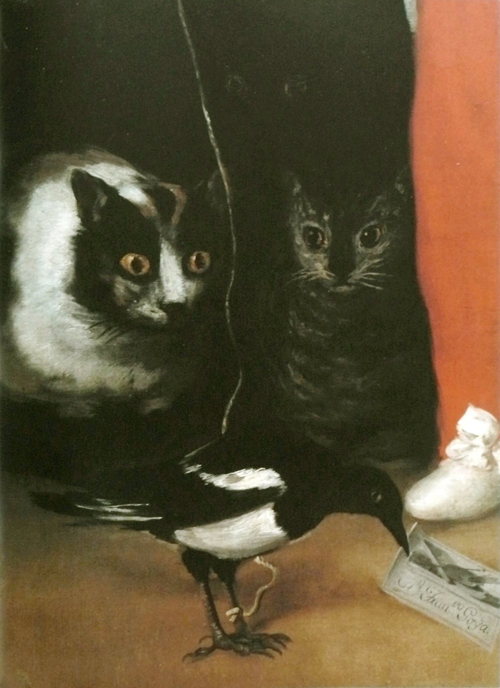 Francisco de Goya Cats and Magpie affiche matte extra large pour décoration murale salon
