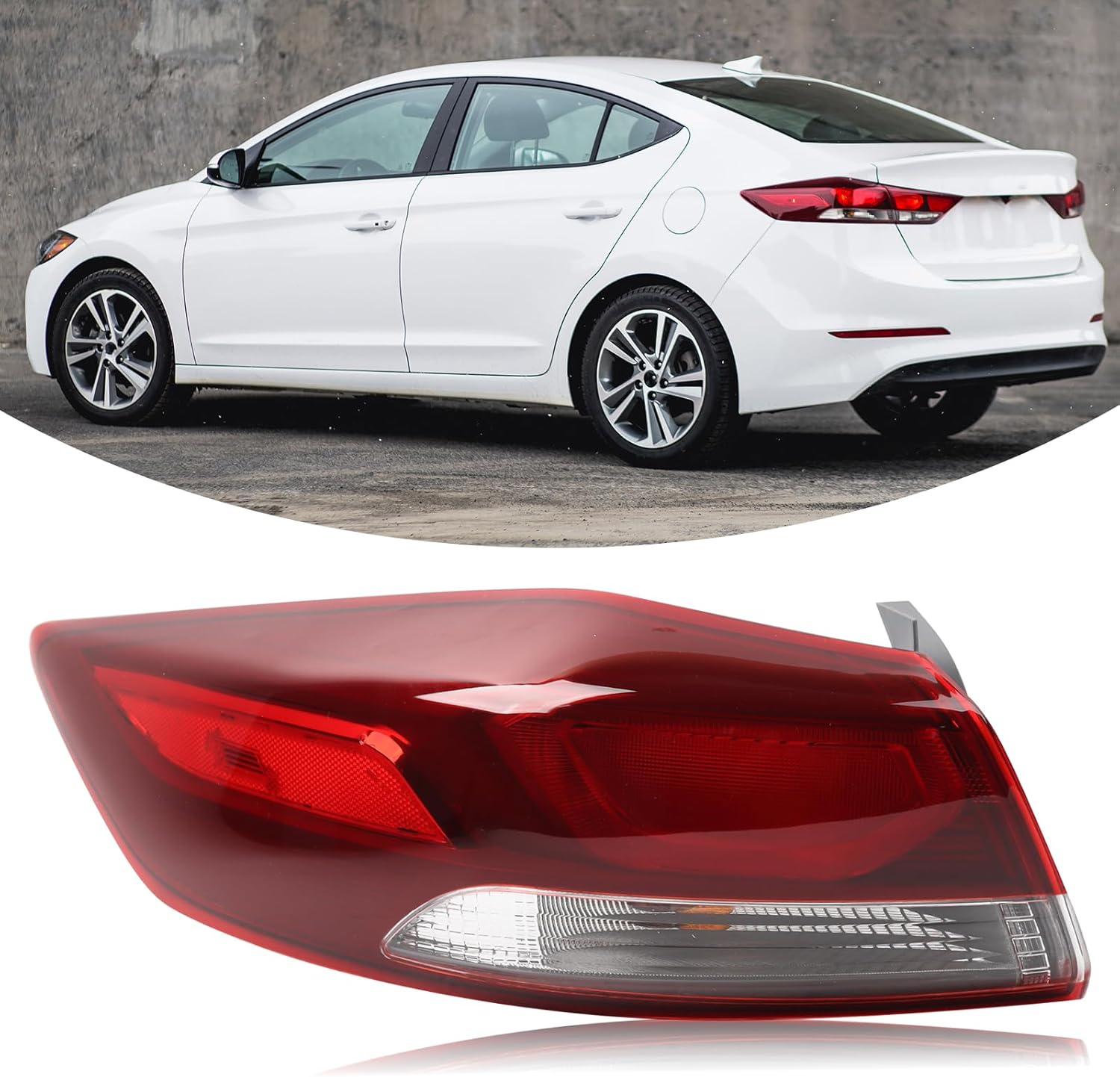 USA Type Halogen Tail Light Assembly Compatible With 2017 2018 Hyundai Elantra Tail Lamp Left Driver Side Replacement HY2804142 92401-F2020 11690400