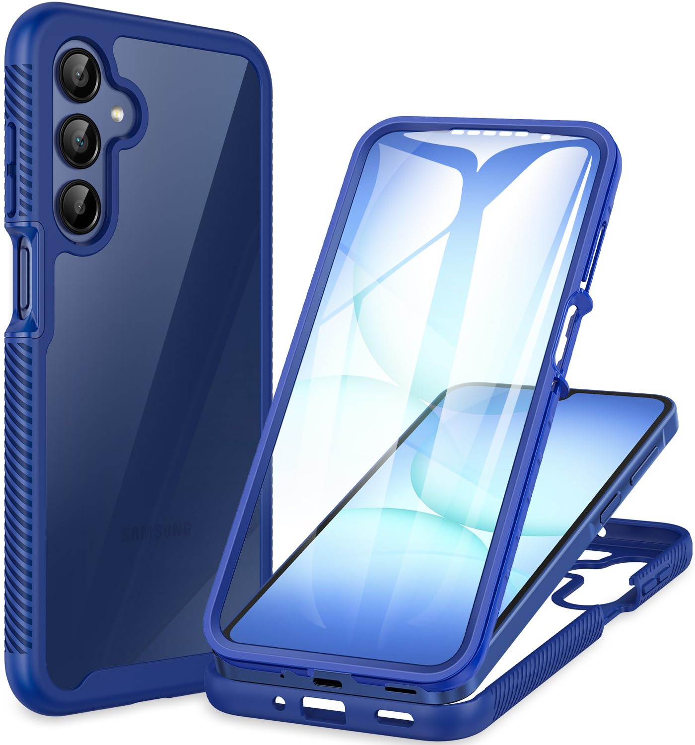 CENHUFO Hülle für Samsung Galaxy A37 5G / A36 5G / A56 5G, 360 Grad Schutzhülle mit Eingebautem Displayschutz Stoßfest Panzerhülle Case Handyhülle für Samsung Galaxy A37 5G/ A36 5G/ A56 5G - Grau