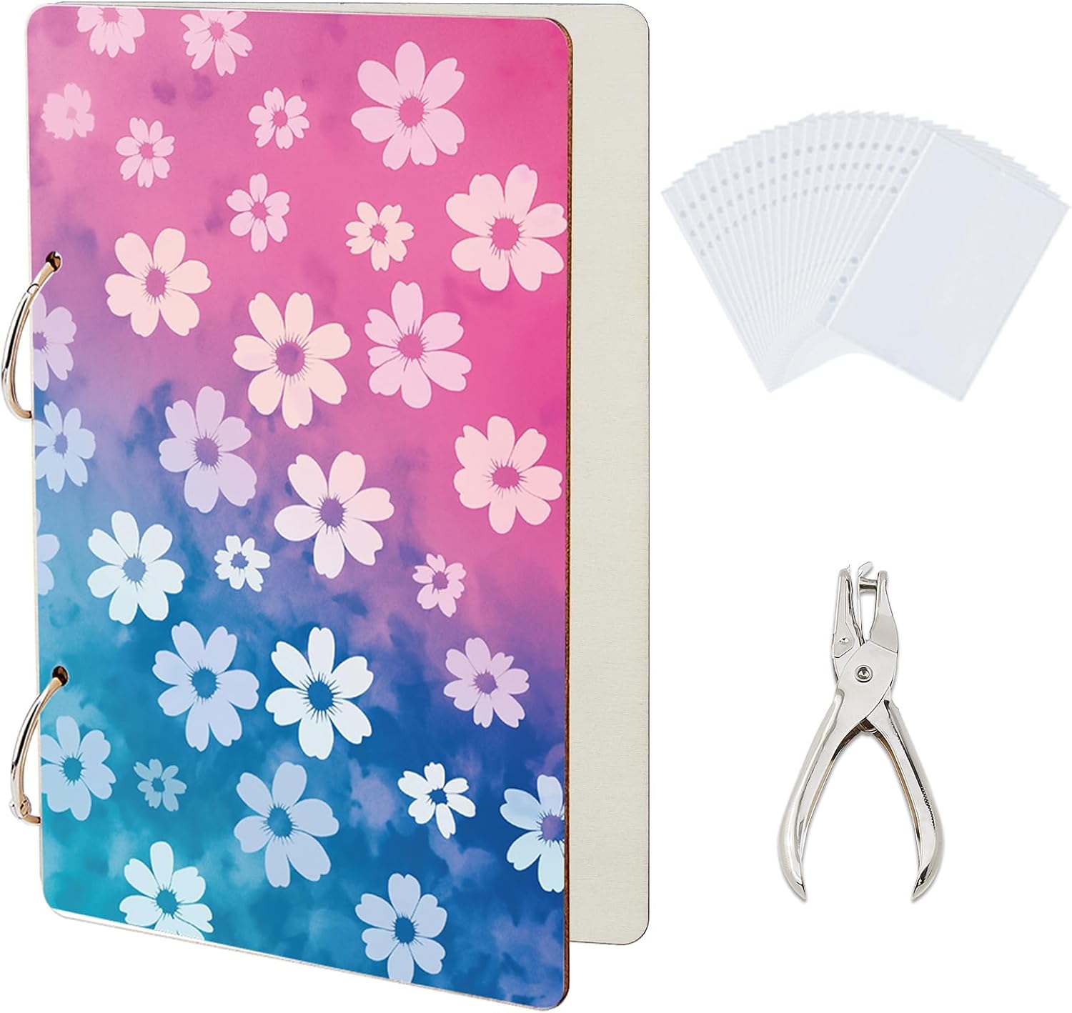 SUPERDANT Gift Card Organizer Greeting Card Book Post Cards Album Floral