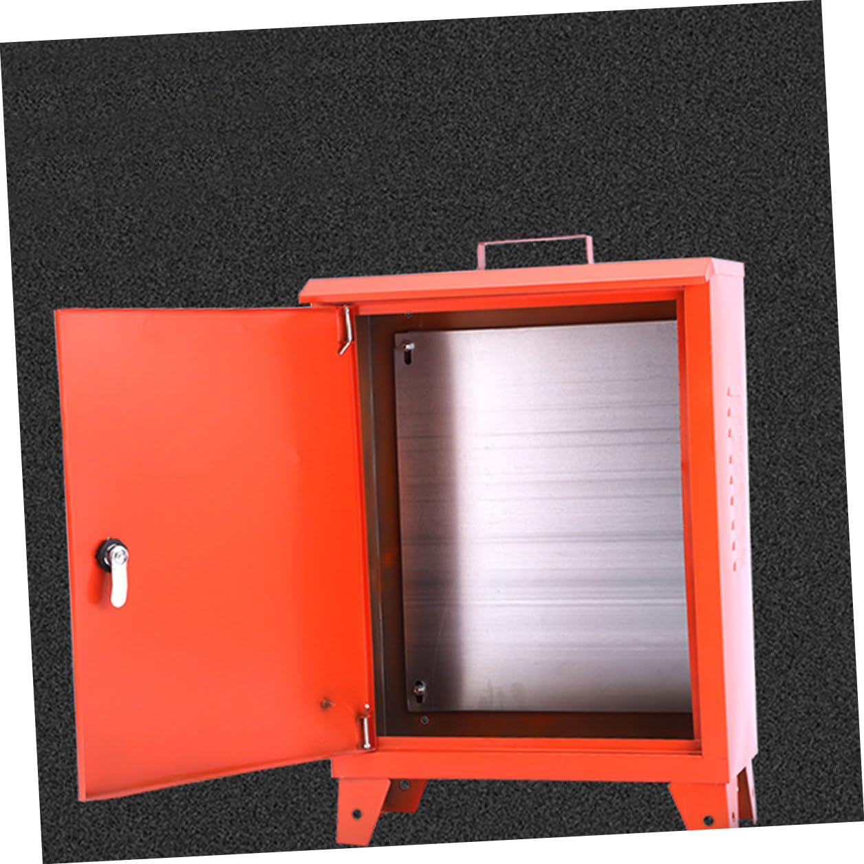 Gadpiparty Outdoor Weatherproof Small Iron Electrical Distribution Box with Breaker, Portable 250x300x180mm Power Distribution Enclosure for Construction Site Use