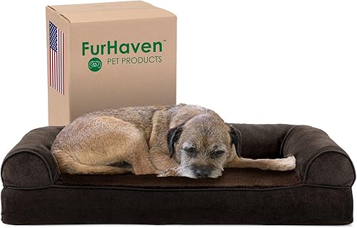 Miniatura 8 de Furhaven - Cama con gel refrescante de sherpa y felpilla, para perros medianospequeños de hasta 35 libras, con almohadones extraíbles y funda