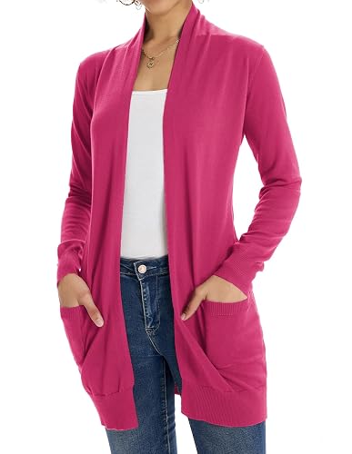 GRACE KARIN Women Lightweight Cardigan Sweaters with Pocket Long Sleeve