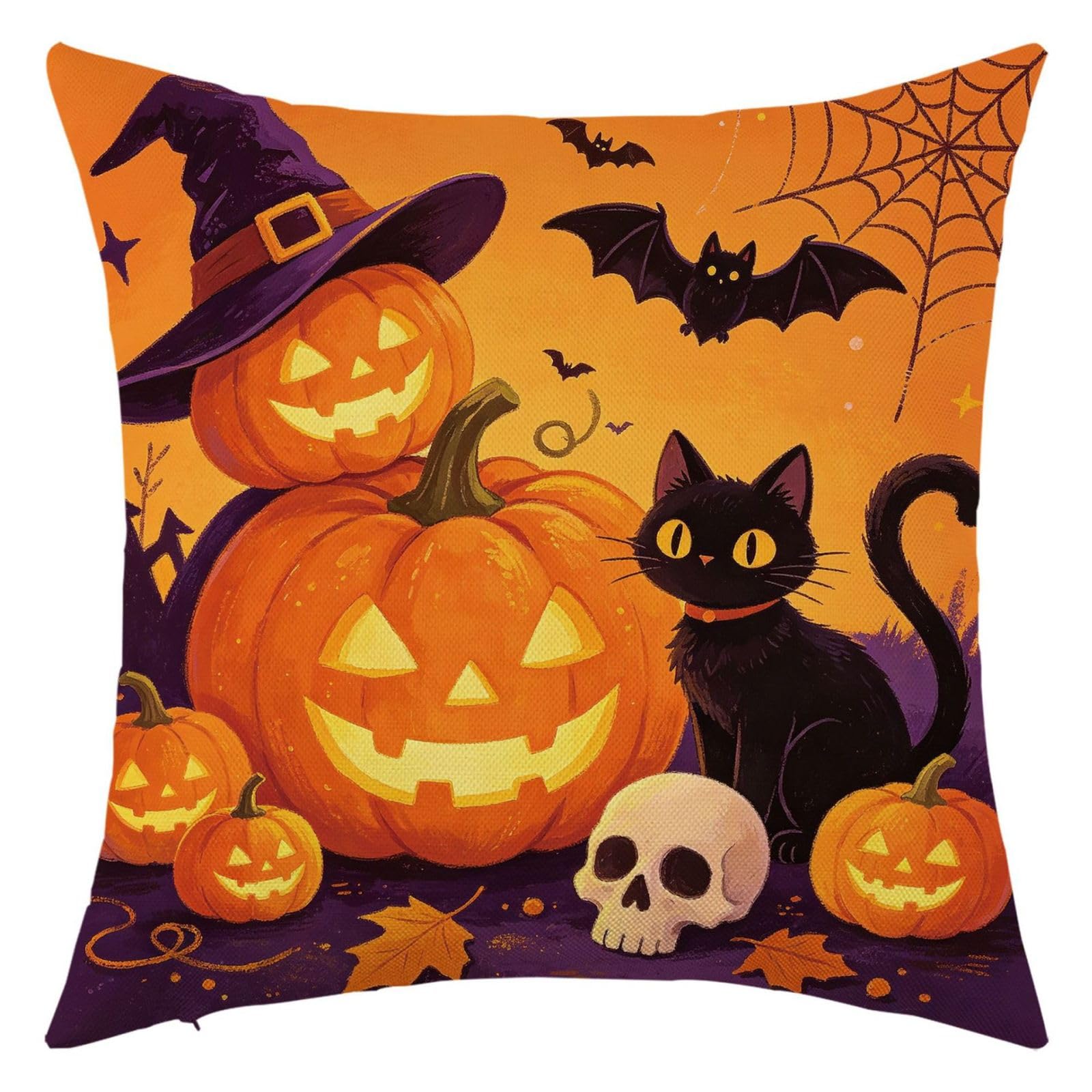 wxlmom Cushion Covers 40cm x 40cm Yellow Black Pillowcase Invisible Zipper
