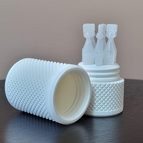 Miniatura 5 de Soporte para viales de gotas para ojos y estuche de almacenamiento, almacena de forma segura siete (7) viales de un solo uso, tapa de rosca, patrón