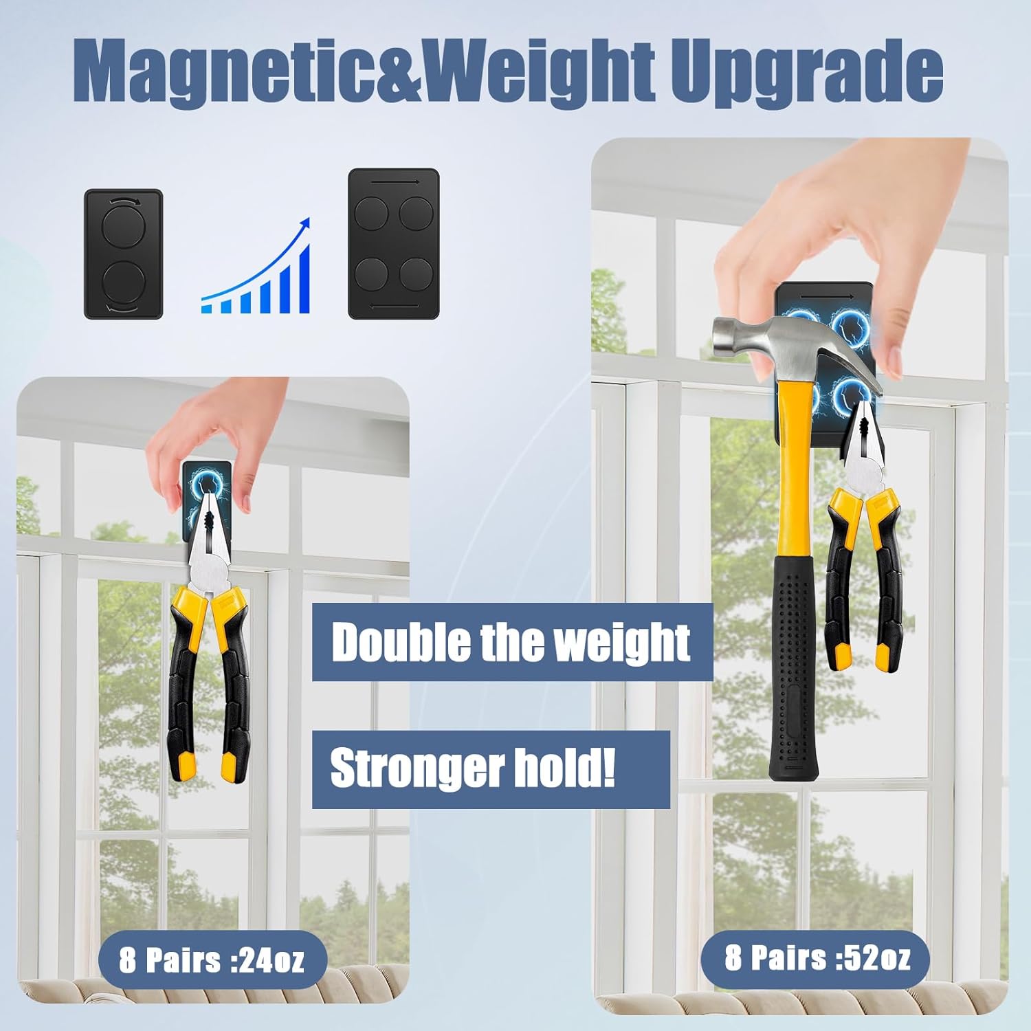 16pcs Outdoor Curtain Weights, Upgraded Heavier-Duty Waterproof Curtain Magnets Weights Outdoor, for Home Patio Drapery, Shower, Flags, Tablecloth to Stop Heavy Wind, Black