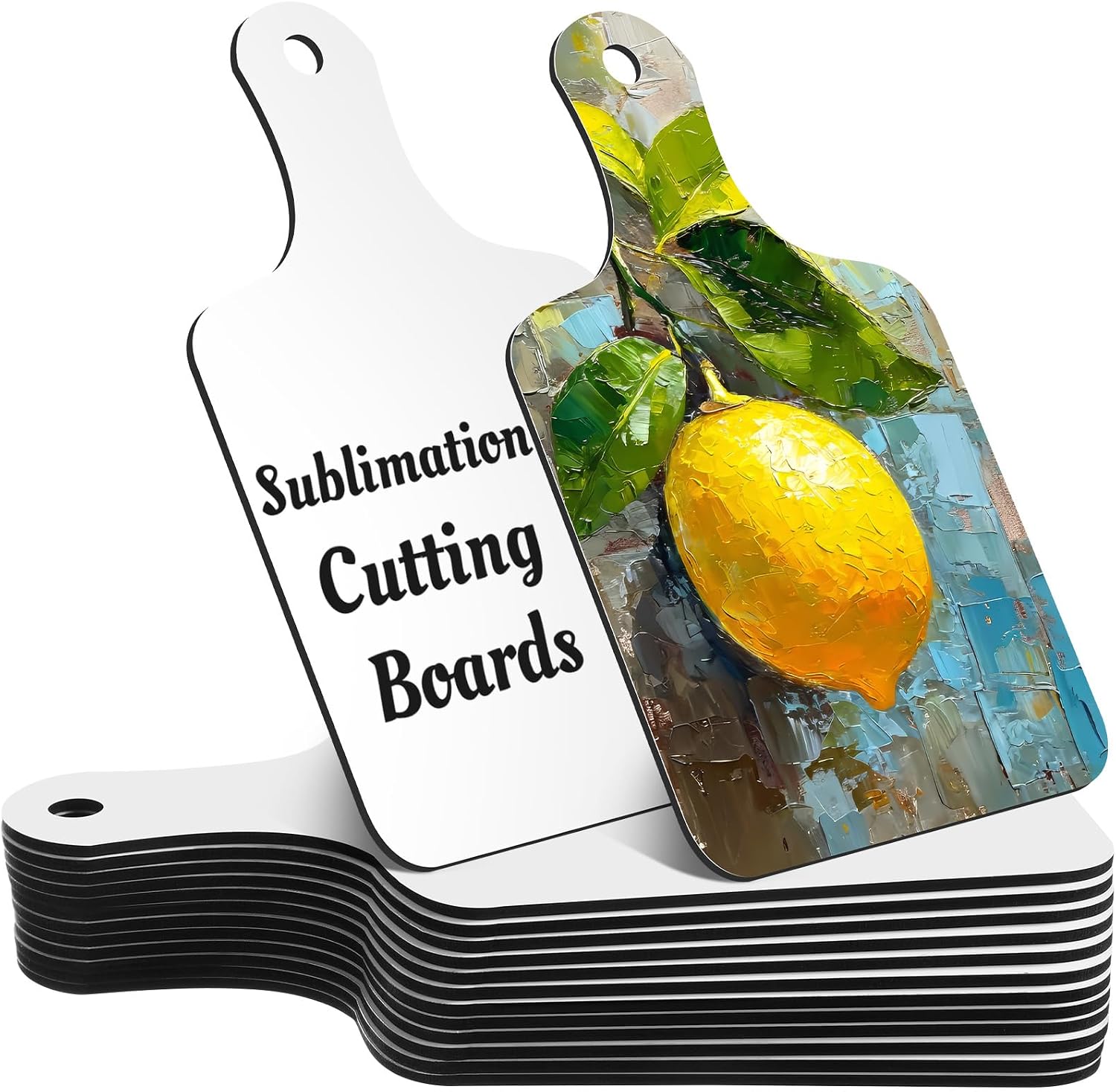 Patelai 12 Pcs Sublimation Cutting Board Blanks, 6.3 x 11.81 Inch