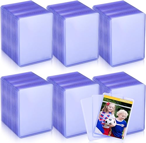 Miniatura 1 de 500 fundas transparentes regulares de béisbol de 3 x 4 pulgadas protector de tarjetas de plástico duro para tarjetas de intercambio fundas