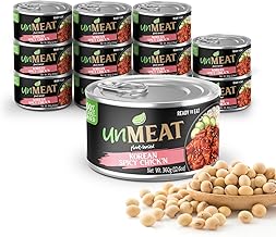 unMEAT Plant Based Meat | Easy to Prepare Plant Based Protein | Vegan Meat with Less Calories, Korean-Flavored Spicy Chicken, 12 pack