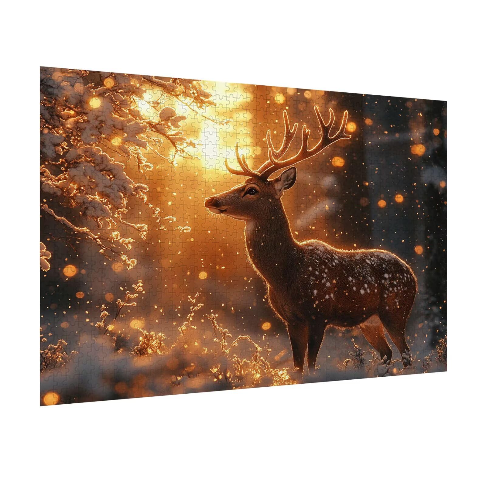 Puzzle 4000 Pezzi cervo Puzzle Classici per Gioco Familiare, n-430 | Impossibile Puzzles, Intrattenimento Creativo, Rilassamento Intelligence, Regalo per Amore e Amico, Home Decor, Sole calante