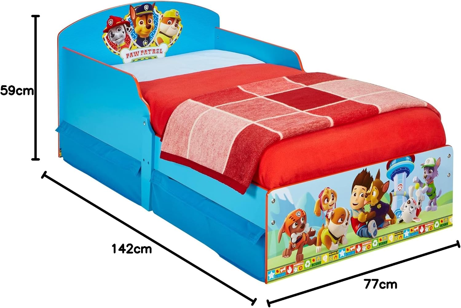 Dimensions of Paw Patrol Toddler Bed