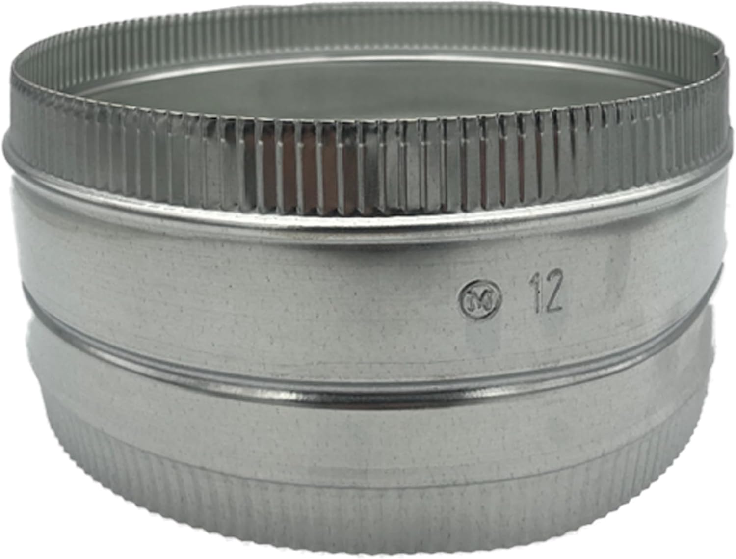 4" HVAC Flexible Collar Connector, Galvanized Sheet Metal 28-Gauge, Made in USA, Easy Installation, Crimped End (4 Inch)