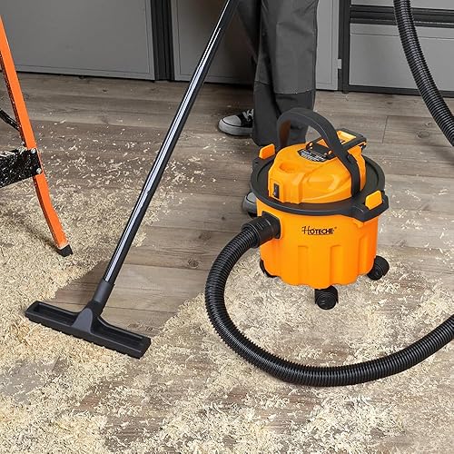 Miniatura 7 de Hoteche Aspiradora portátil inalámbrica de 20 V para garaje y taller con taza de polvo de 10 L, función de soplado, funcionamiento silencioso