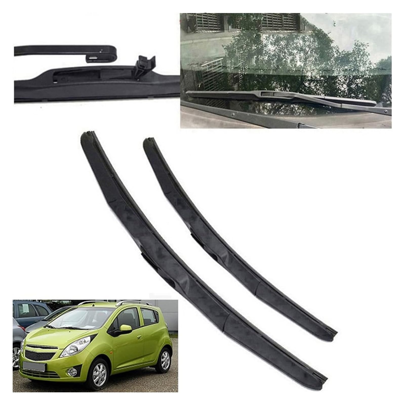 Para Spark M300 Para Beat 2009-2015 Limpiaparabrisas Coche Híbridos Delanteros Brazo Limpiaparabrisas Delantero
