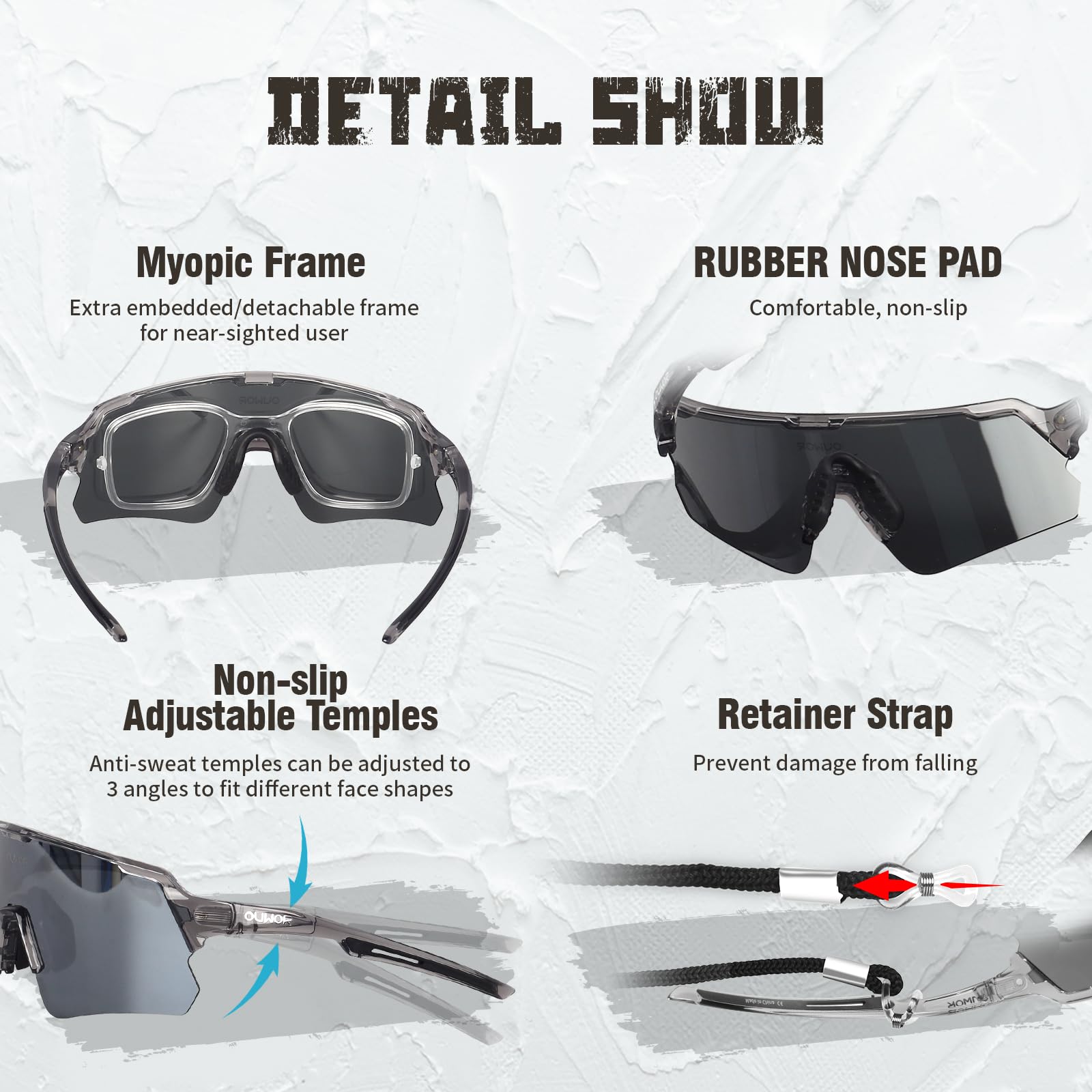 Gafas de ciclismo polarizadas para hombres y mujeres, para jóvenes, UV400, para bicicleta de montaña, ciclismo, MTB, correr, pesca, béisbol