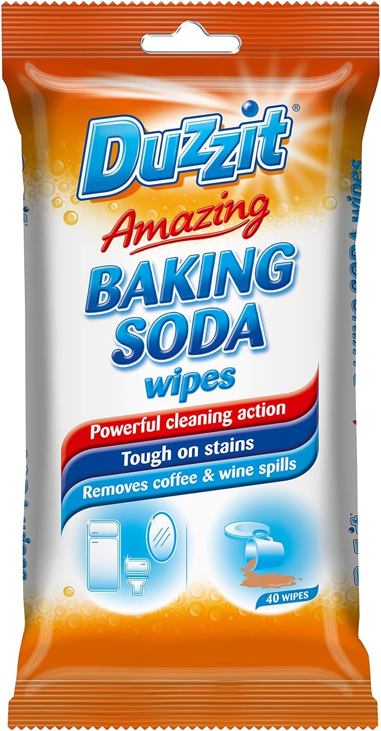 Duzzit Amazing Baking Soda Wipes, Orange, 40 Count
