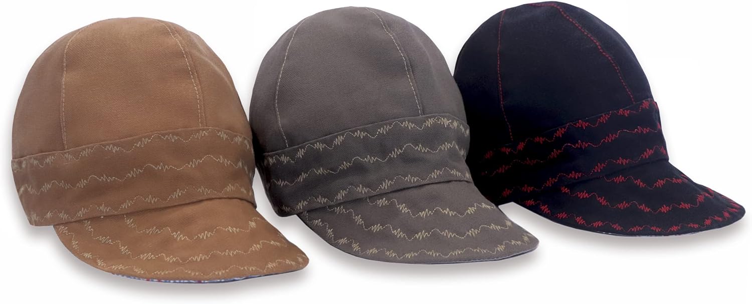 BOCOMAL Welding Cap HRC2 Flame Resistant 10OZ Durable Cotton Canvas Duck 6 Pannel Welder Caps - Image 7