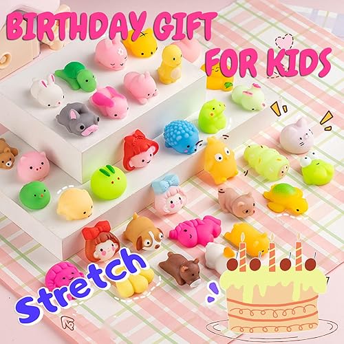 Miniatura 6 de 100 juguetes esponjosos Mochi, rellenos de cesta de Pascua, mini recuerdos de fiesta para niños, juguetes sensoriales a granel, juguetes de caja del