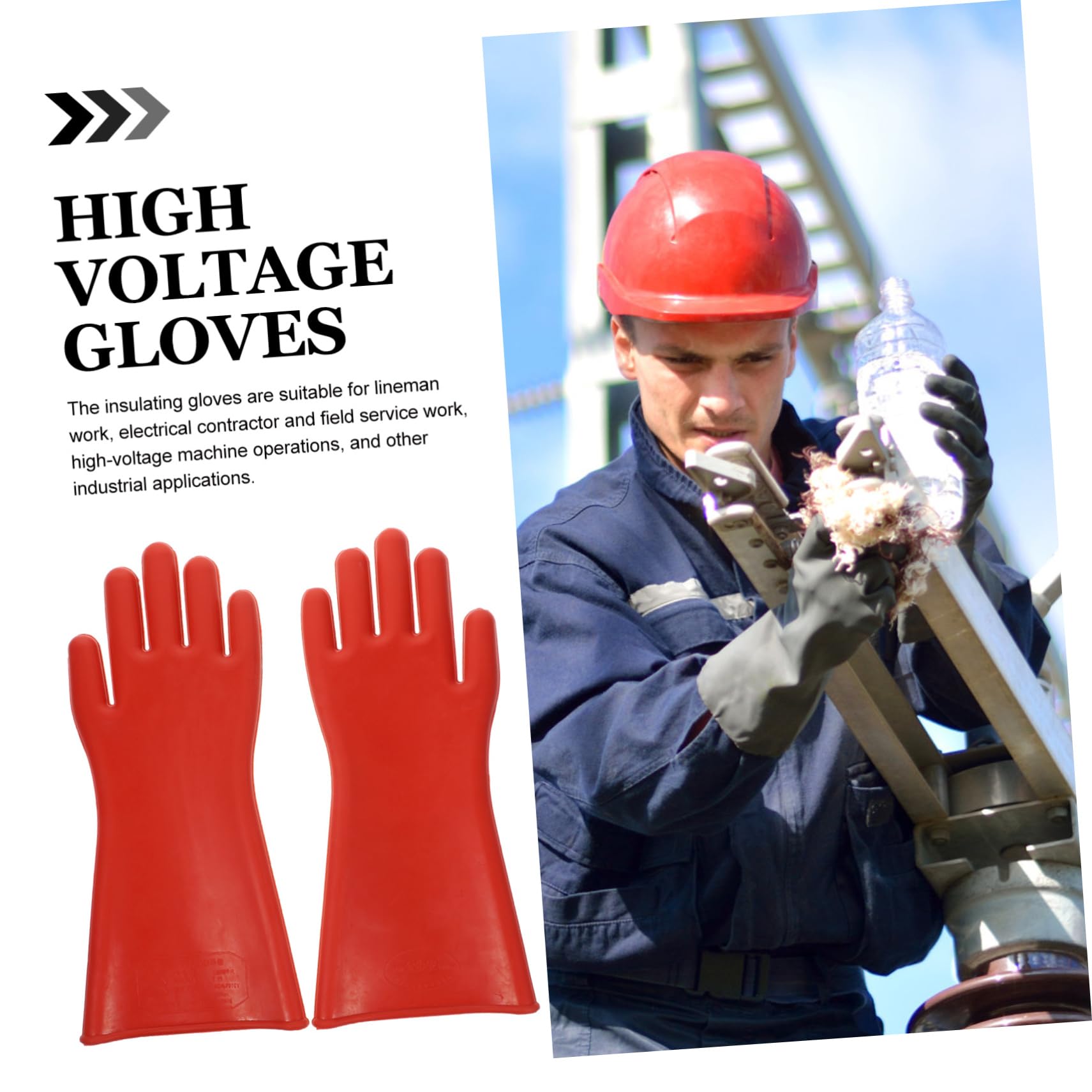 DOITOOL Guantes Aislantes Eléctricos Para Trabajo Industrial Guantes De Protección De Alta Tensión Ergonómicos