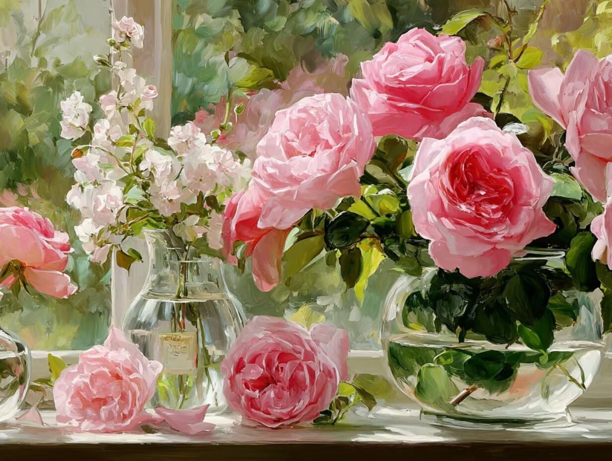 Puzzle de 5000 para Adultos, Rosas De JarróN, Clásicos YHPGL7-429