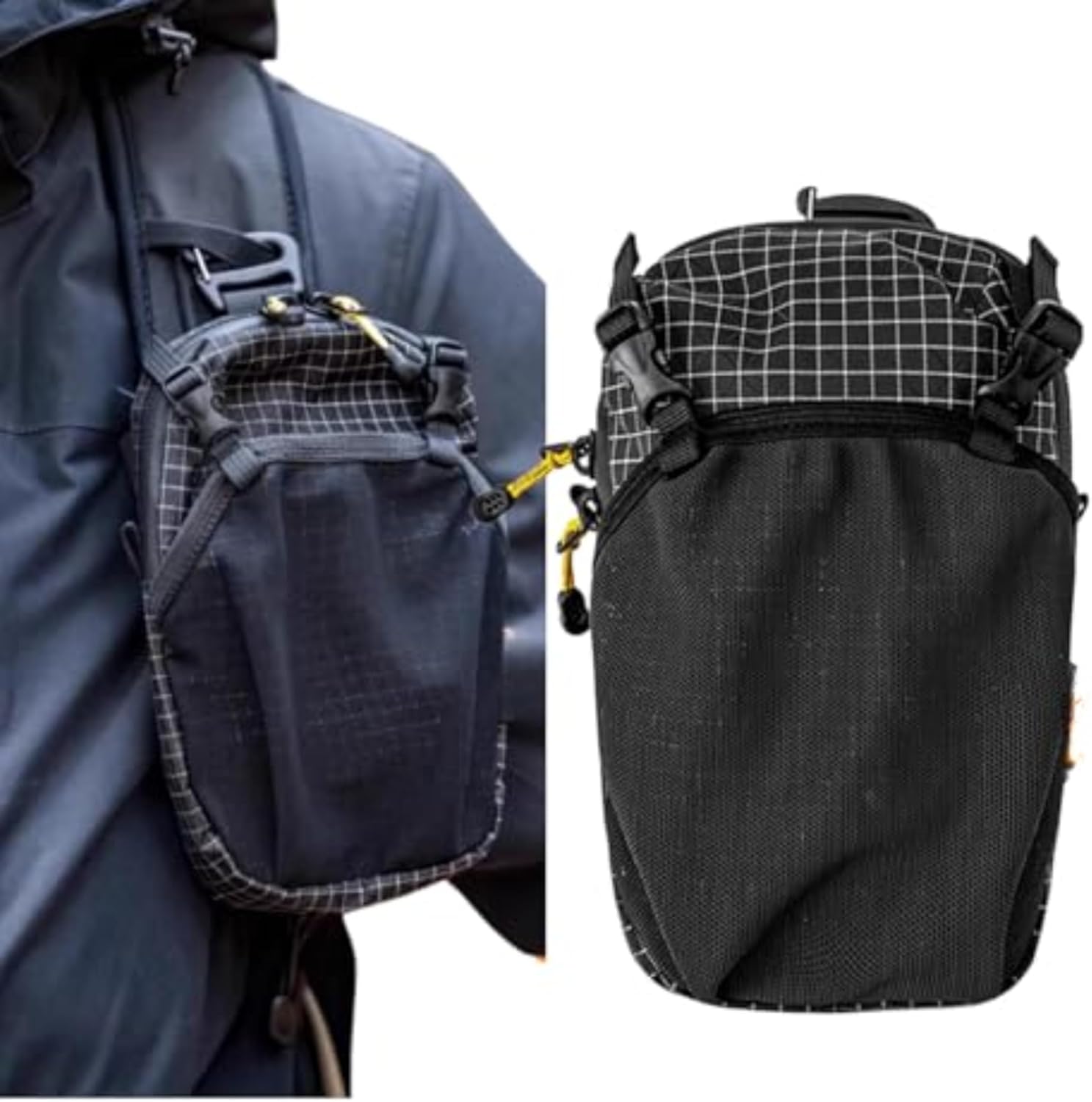 Smartphone Pouch for Backpacks, Mountaineering and Outdoors, Compatible with 6.7-inch Smartphones, Large Capacity, Lightweight, Waterproof, Multi-Functional, Stores 2 Units, Anti-Slip Belt Pouch