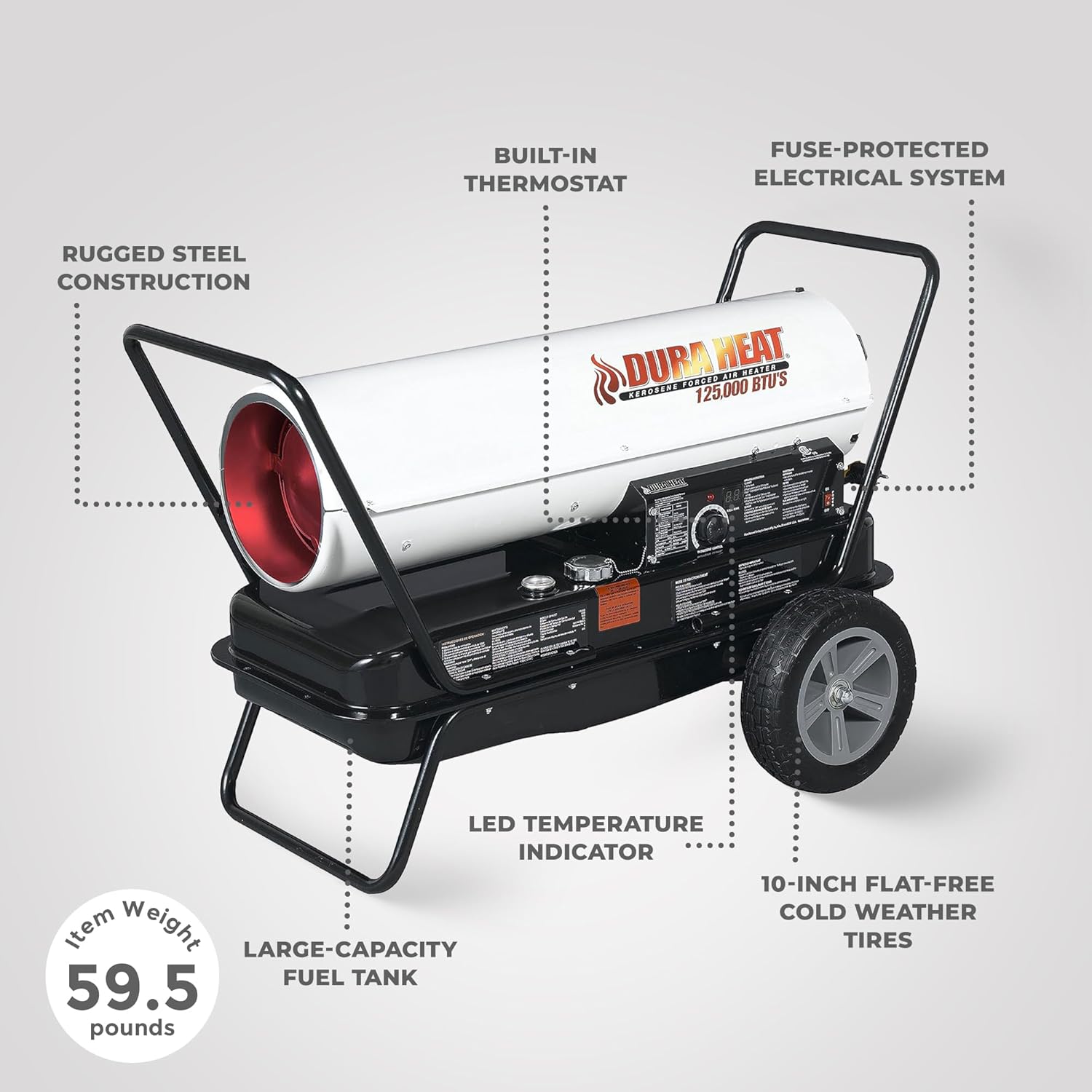 Dura Heat DFA135C with wheels and handles