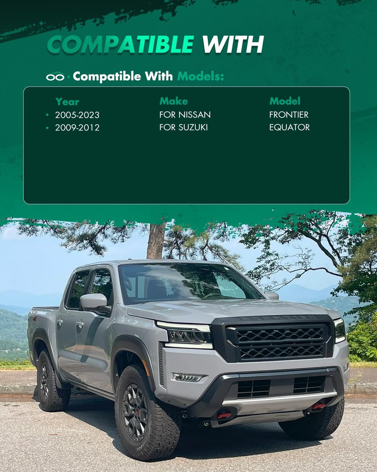 SCITOO 2.5 inch Front 2 inch Rear Leveling Lift Kit for Nissan Frontier 2005-2023 | Lift Kit for Suzuki Equator 2009-2012 Lift Block Kit