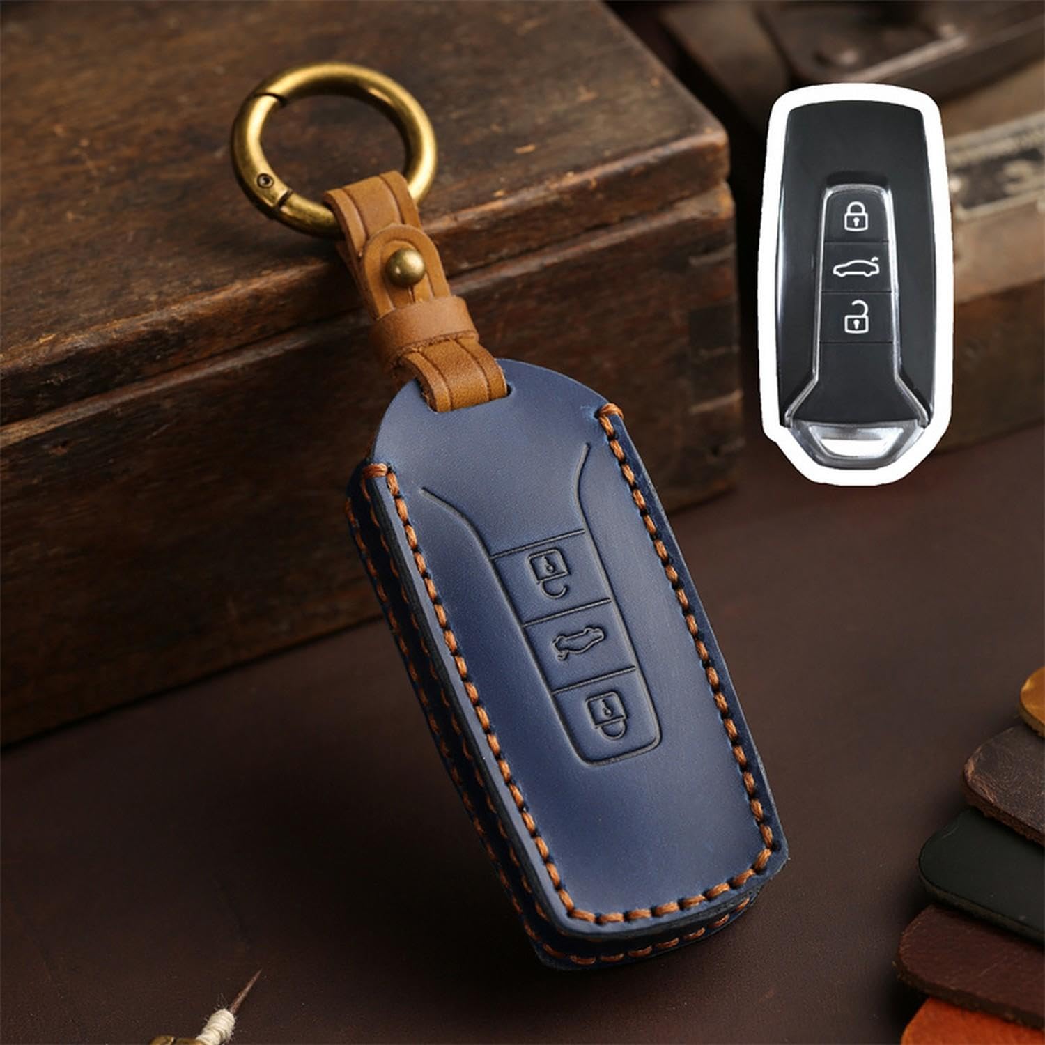 Coquille de clé en cuir VW Touareg pour protéger votre télécommande au quotidien