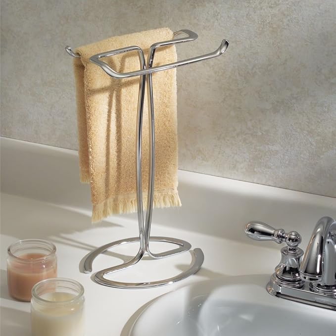 mDesign Toallero de lavabo para toallas de tocador – Compacto ...