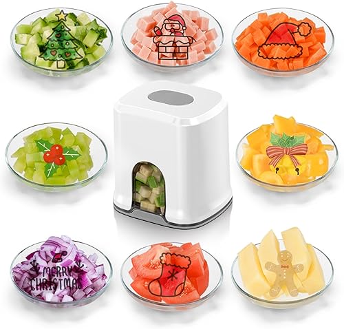 Cortador de frutas y verduras Patatas fritas Cortador de patatas cebolla tomate 3 tamaños Dicer (BLANCO)