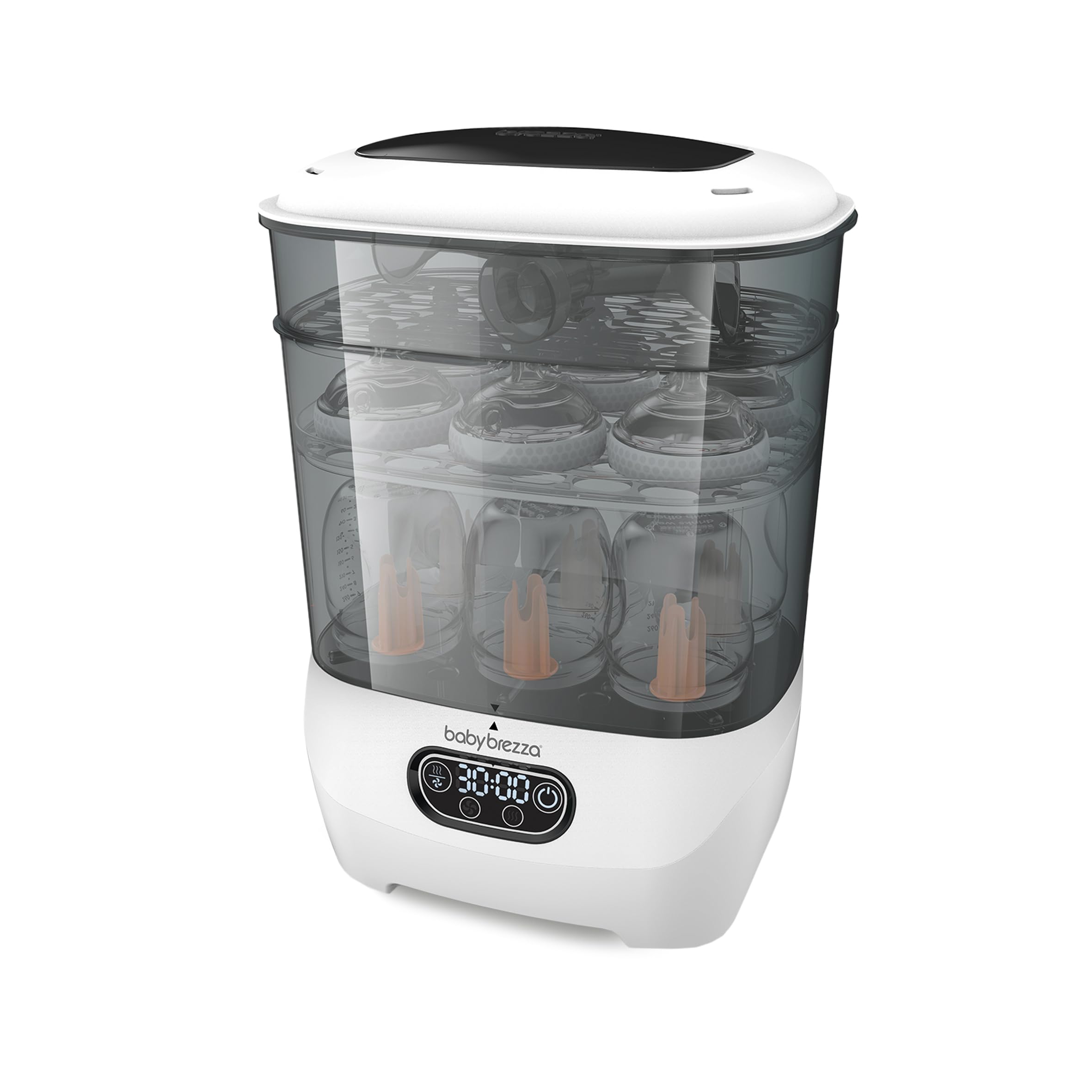 Bottle Sterilizer and Dryer Advanced – Electric Steam Sterilization Machine Universal Sterilizing for All Bottles: Plastic + Glass Pacifiers Breast Pump Parts - HEPA Filtration-White