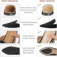 Vista 5 de MUSSHOE - Zuecos para mujer, planos, cómodos y puntiagudos