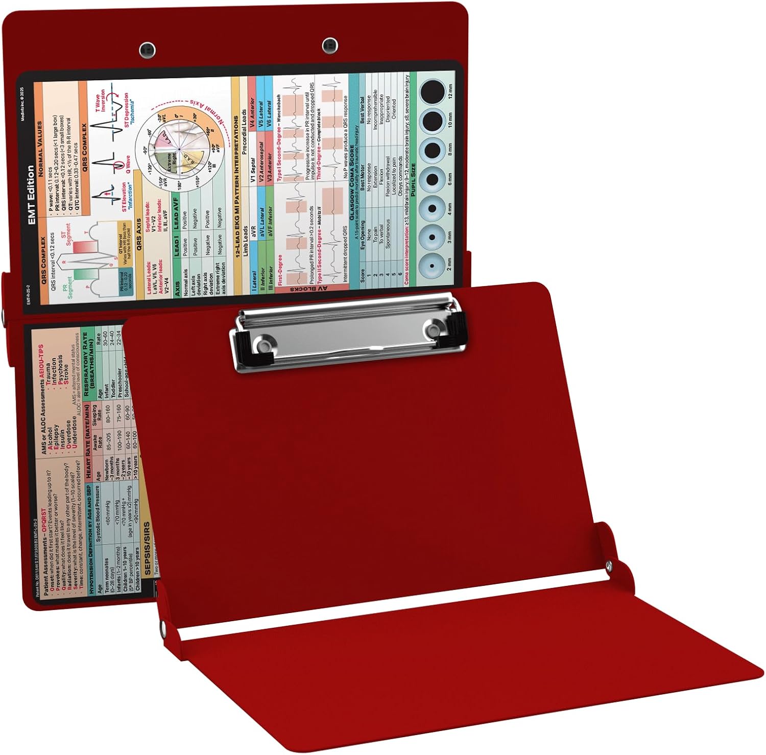 Whitecoat Clipboard® - EMT Edition (Red, Bifold)