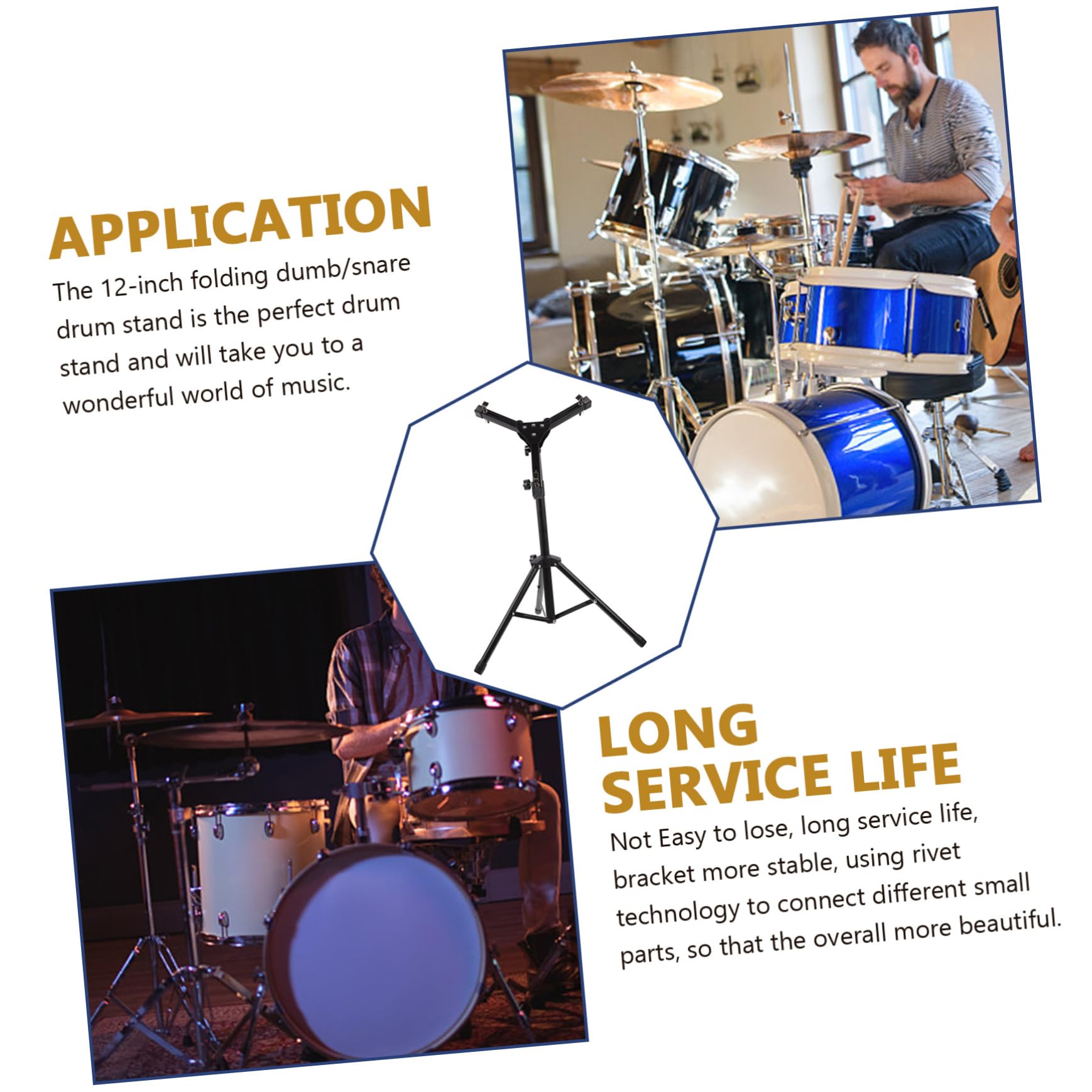SUPVOX Soporte Para Instrumento De Percusión Soporte Para Caja y Soporte De Aleación Duradero Para Práctica De Percusión Para Uso En Estudio o Escenario