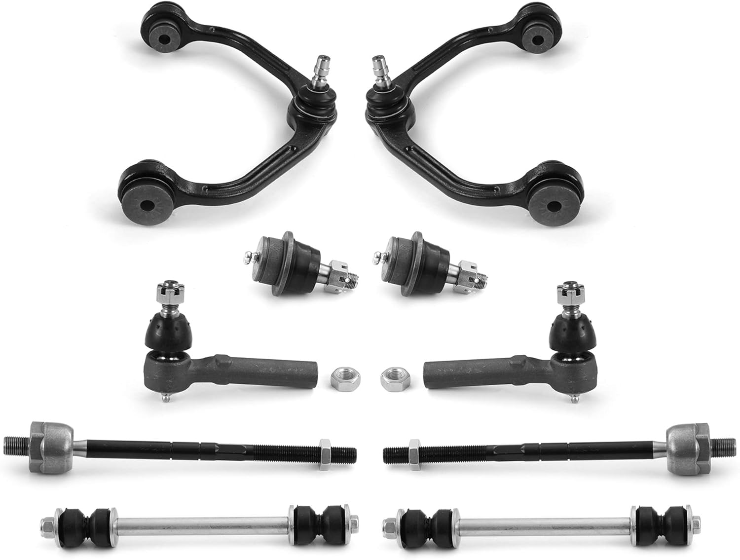 Metrix Premium Chassis Parts - 10 PC Front End Suspension Kit Fits 1998-2004 Ford Ranger 4WD, Ball Joints, Tie Rod Ends Sway Bar Links Control Arms, Made in Europe