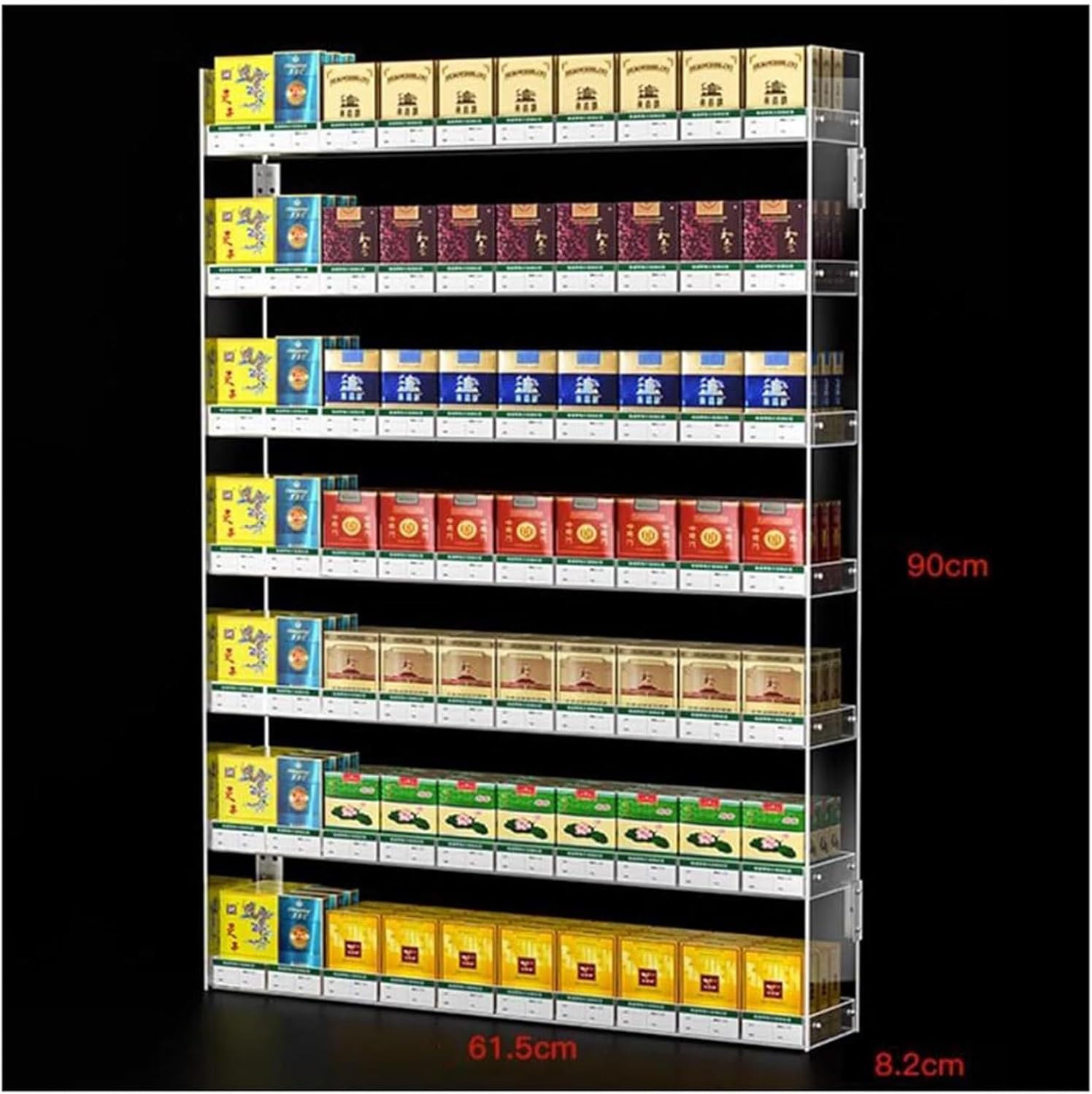 店舗用タバコディスプレイラック - アクリル製カウンタートップ