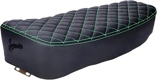 Schmitt - Banco acolchado para Simson S50, S51, S70, 620 x 230 x 100 mm, color negro y verde