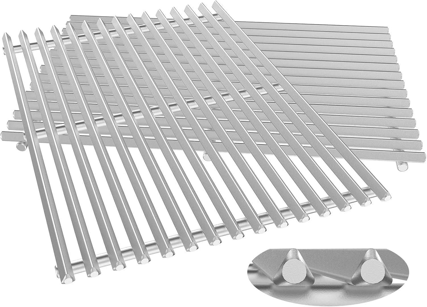 QuliMetal Grillroste Edelstahl für Weber Spirit 200 Serie, 44,5 cm, passend für Spirit E210 E220 S210 S215 Spirit II E210 E220