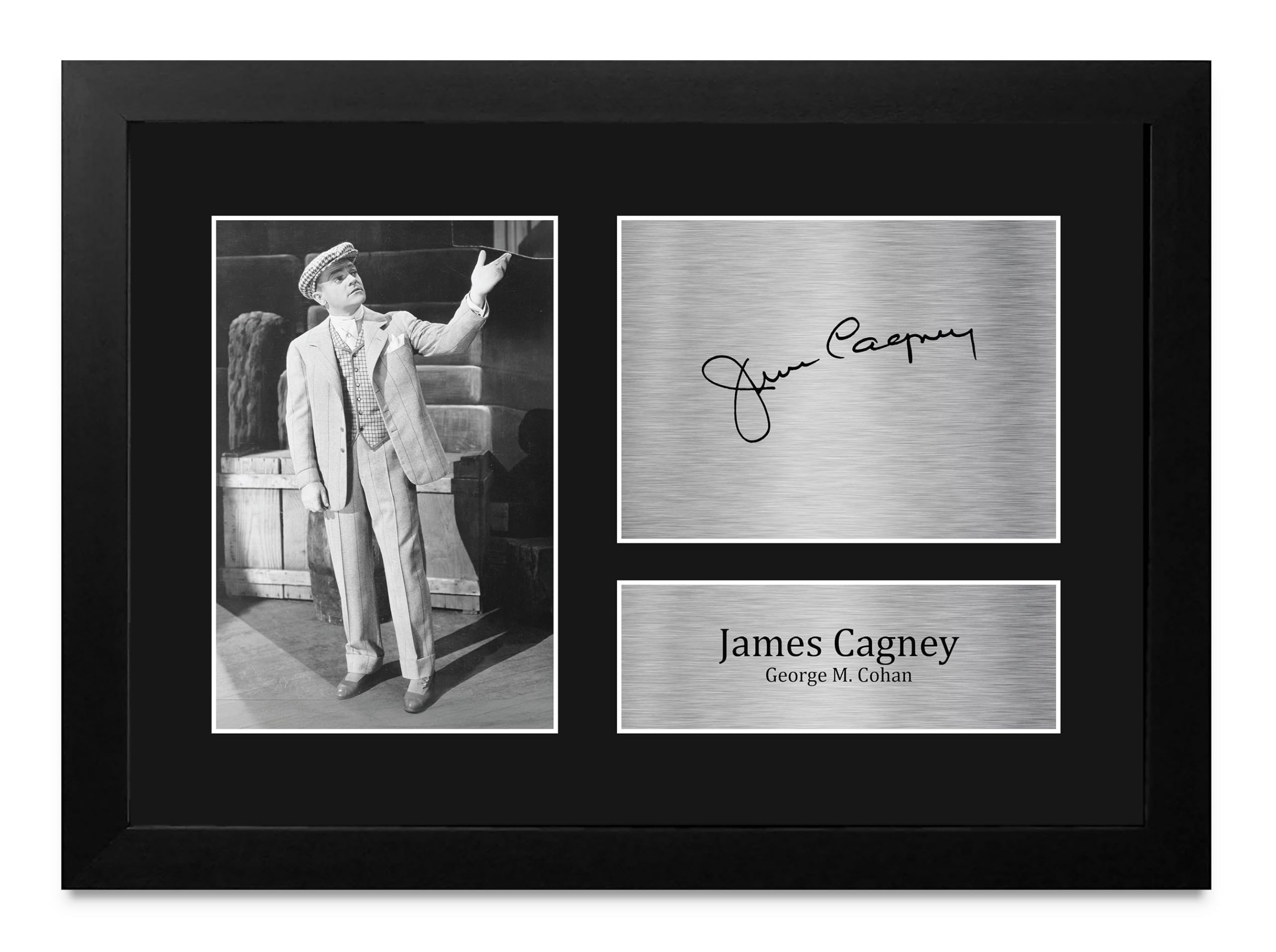 Autógrafo de James Cagney enmarcado A4 para decorar su sala de cine en casa con estilo clásico 8
