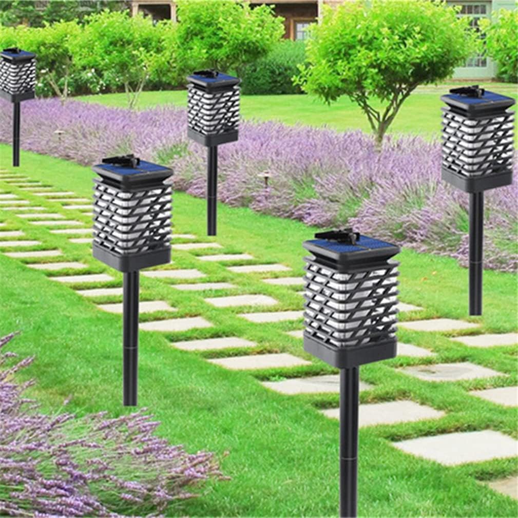 Solar Torch Lights,Solar Lanterns Lights IP65 Waterproof Dancing Flickering Flame Solar Lights Landscape Decoration Lighting Dusk to Dawn Security Solar Flame,for Garden Patio Pathway,B,6pcs