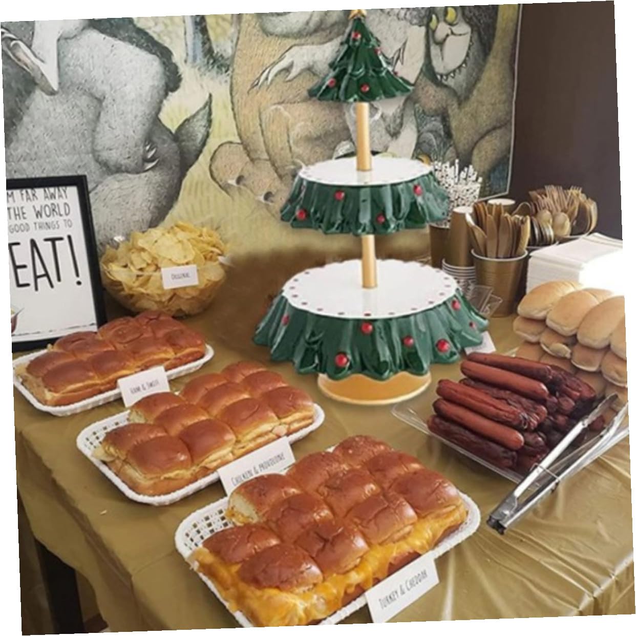 STOBAZA Vassoio Porta Snack Natalizio in Resina Sicura Espositore Multifunzionale per Dolci e Frutta Decorazione da Tavolo per Feste di Natale e Celebrazioni