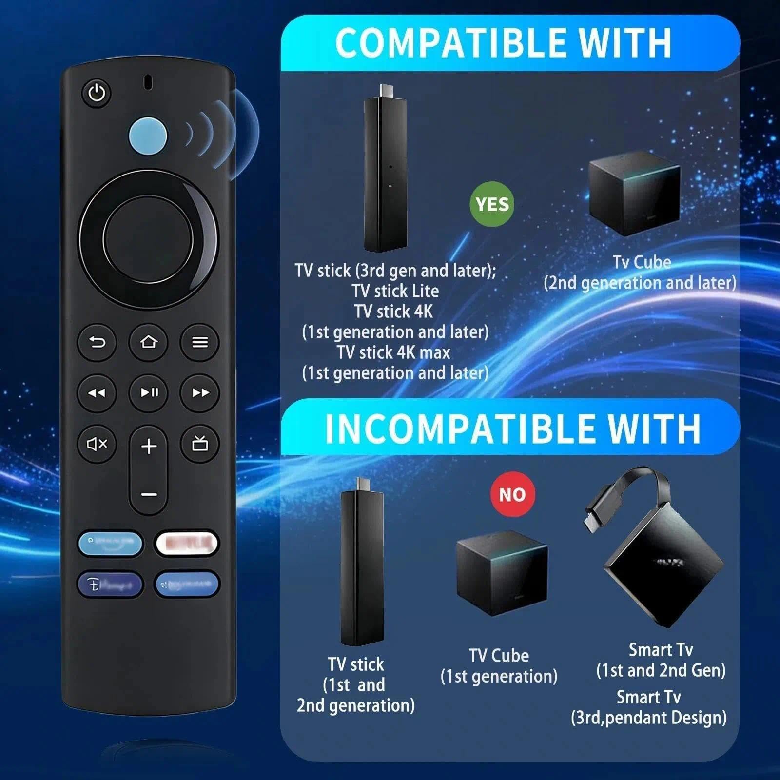 Compatible With Firestick Remote | Remote Control For Fire Stick 4k(1st And 2nd Generation) | Compatible With Hisense Insignia/Pioneer TV — view 5