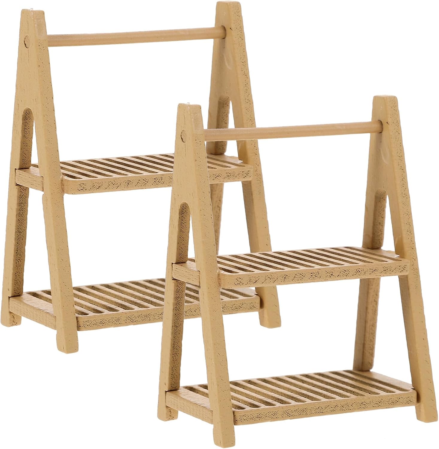 2pcs Wooden Miniature Bread Shelf for Mini House Doll House Xmas Gift