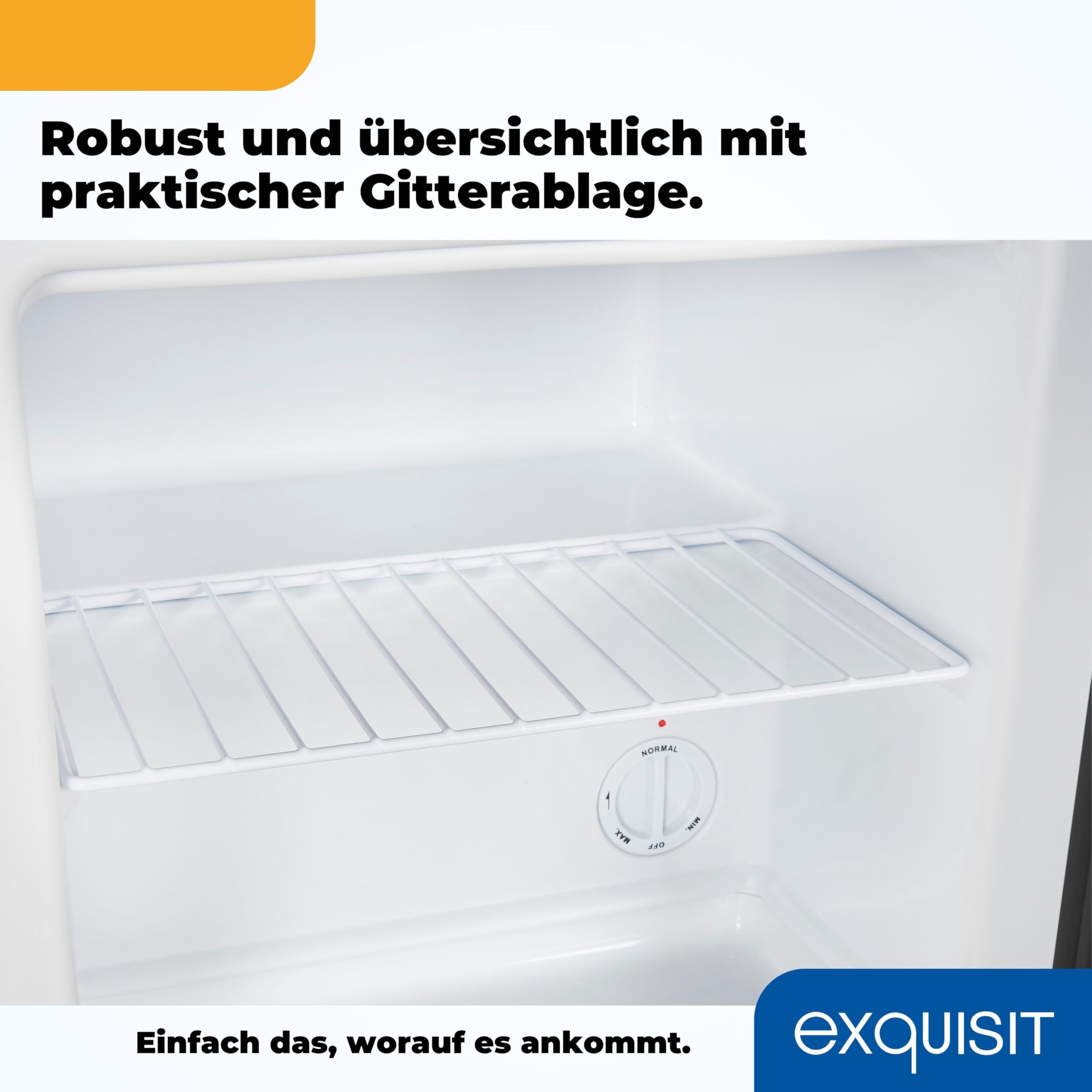 Exquisit GB40-150E Mini-Gefrierschrank Schwarz - 31 L Gefrierbox Klein | 4-Sterne Tiefkühlschrank kompakt - Ideal für Büro & Camping - 50,5 cm hoch - Leise 39 dB - Energieeffizienz E