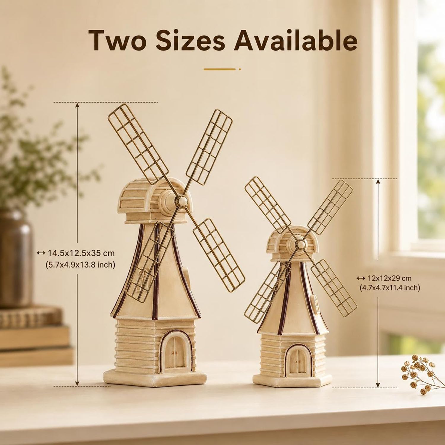 Vintage Dutch Windmill Model Rustic Farmhouse Windmill Craft